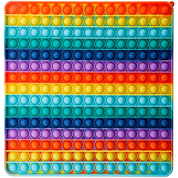 Fidget Popper Stress Reliever Toys for Autism ADHD Rainbow Square Rainbow Square 225 Bubbles 11.8 Inch Pop Bubble Sensory Fidget Toy for Kids and Adults Big Size Push Pop Pop Bubble Fidget Toy Fidget Popper Stress Reliever Toys for Autism ADHD Rainbow Square Rainbow Square 225 Bubbles 11.8 Inch Pop Bubble Sensory Fidget Toy for Kids and Adults Big Size Push Pop Pop Bubble Fidget Toy
